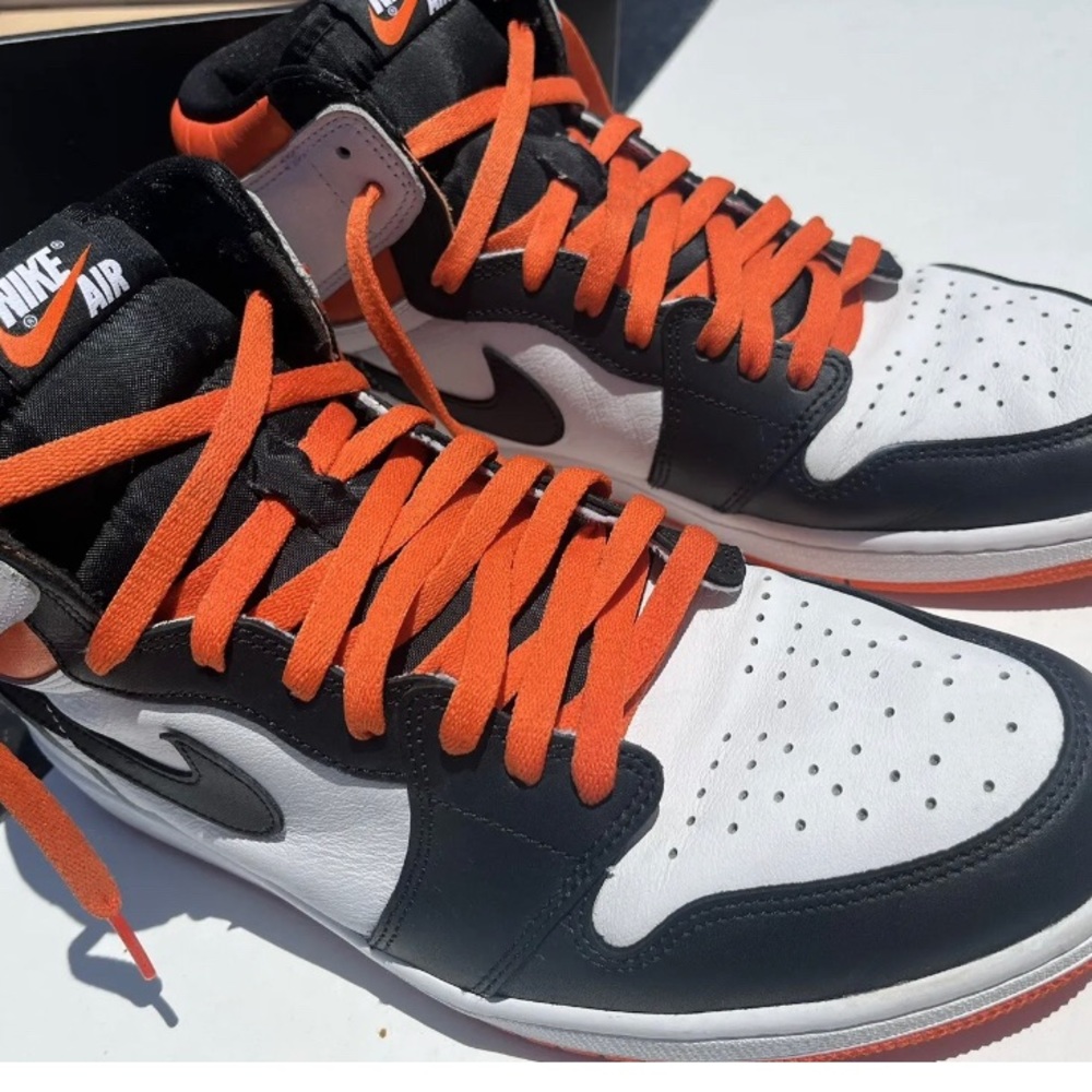 Size men’s 13 - Jordan 1 Retro High Electro orange